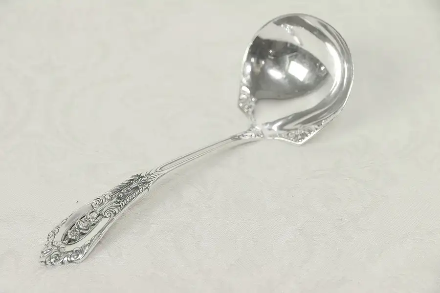 Main image of Sterling Silver Sauce or Gravy Ladle, Rose Point by Wallace