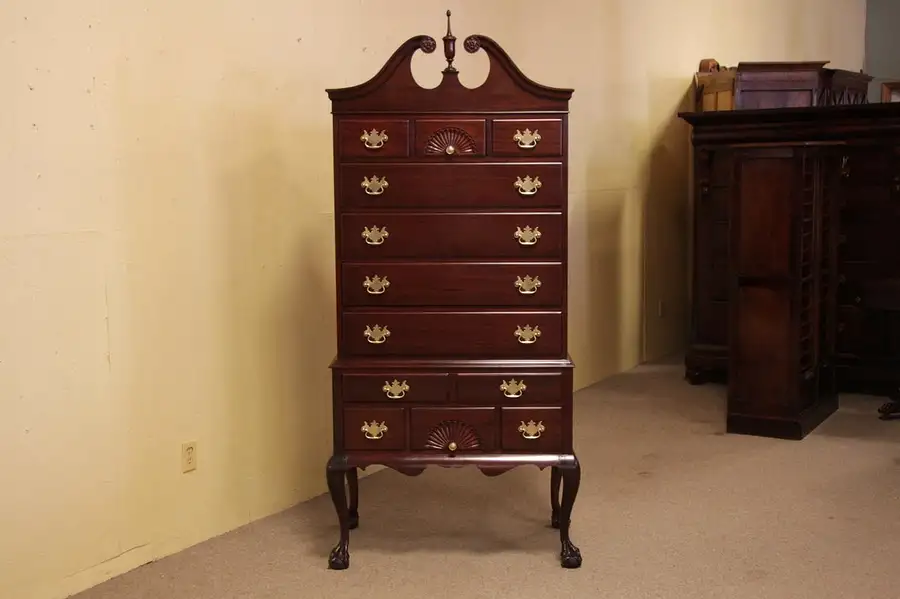 Main image of Georgian Chippendale Highboy, Chest on Chest, Claw