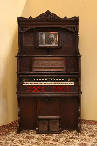 Main image of Victorian Chicago 1900 Oak Pump or Reed Organ