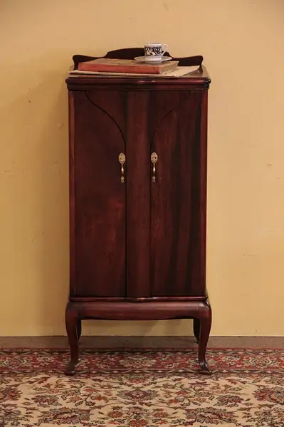 Main image of Art Nouveau Antique Swing-open Music Cabinet