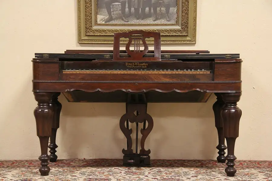 Main image of Ling & Chandler Detroit Rosewood 1865 Melodeon Organ