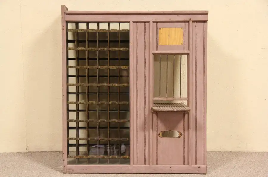 Main image of Post Office 1900 Salvage Window & Counter, Home Theater Ticket Window