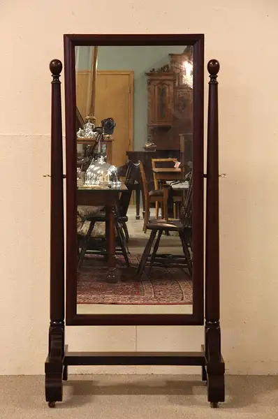Main image of Empire Mahogany Cheval or Dressing Mirror