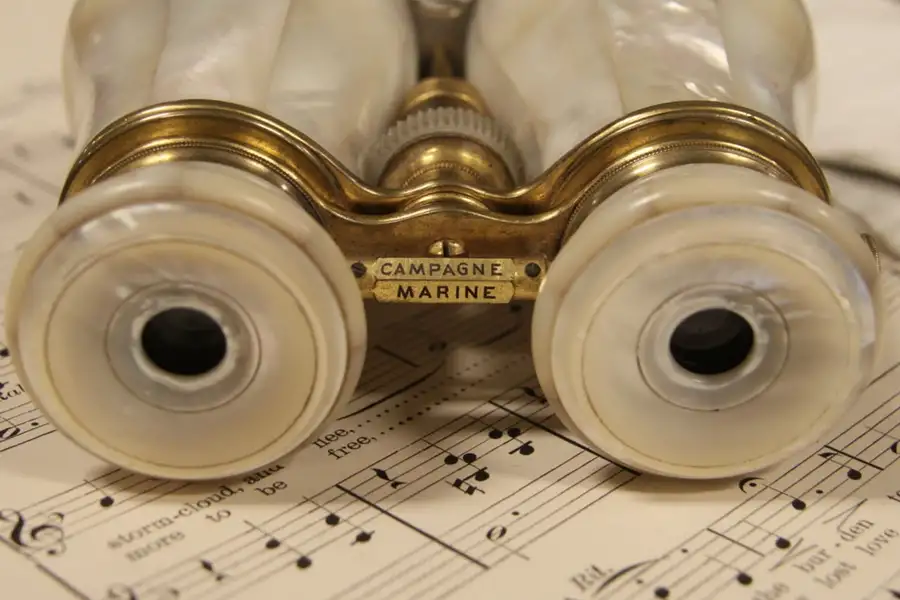 Main image of French Pearl Opera Glasses, 1900 Marine & Theatre J-O749