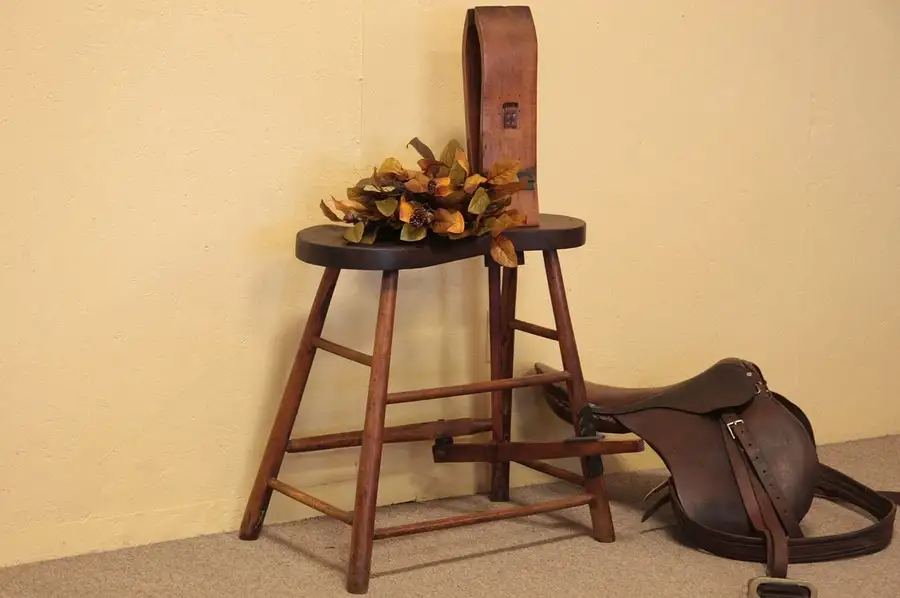 Main image of Horse Harness Maker's Primitive 1890 Workbench