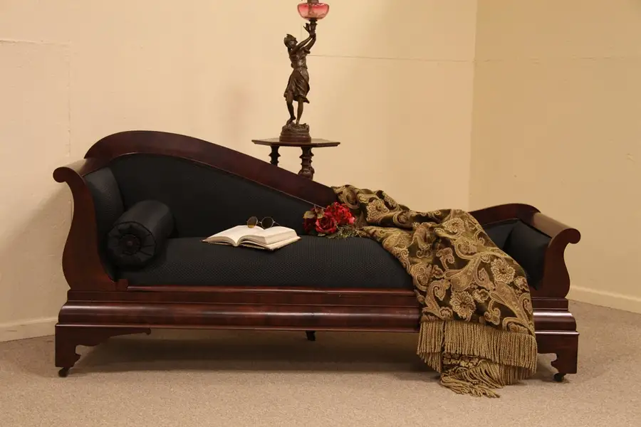 Main image of Empire Antique 1835 Recamier or Chaise Lounge