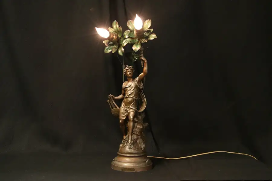 Main image of Bruchon Sculpture of Apollo, Newel Post Lamp