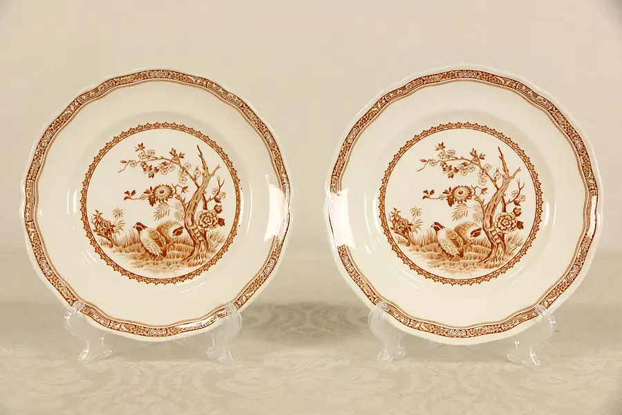 Main image of Pair of English Furnivals Quail Vintage 6 7/8" Plates