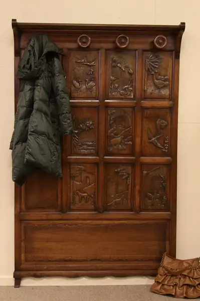 Main image of Oak Antique Hall or Dressing Stand, Nature Scene