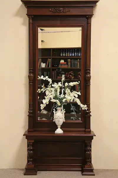 Main image of Hall, Foyer or Pier Antique Mirror, Columns