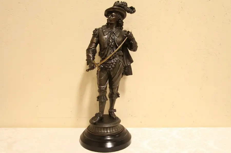Main image of Musketeer 1895 Antique Statue, Holding Sword