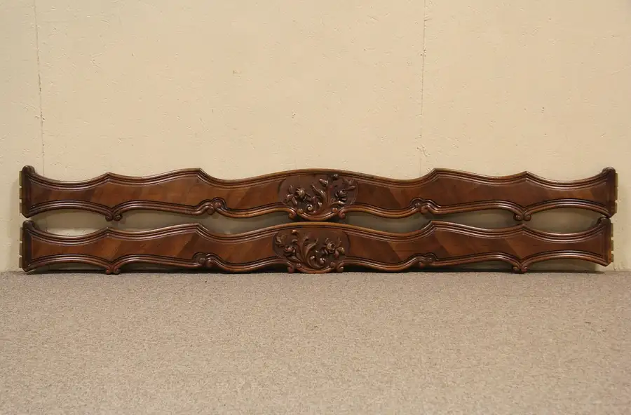 Main image of Pair of 1890 Antique Carved French Bed Side Rails