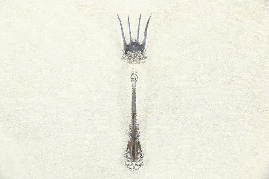 Main image of Rogers Signed Antique 6 3/4" Silverplate Serving Fork