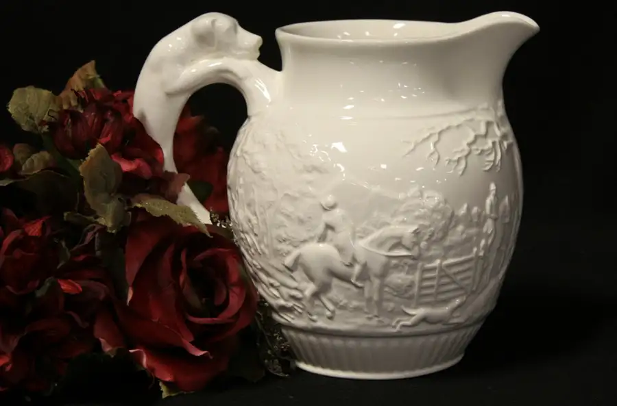 Main image of Wedgwood Hunt Scene 7 1/2" Pitcher, Dog Handle