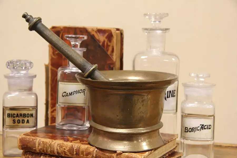 Main image of Bronze Antique Apothecary 1850 Mortar & Pestle