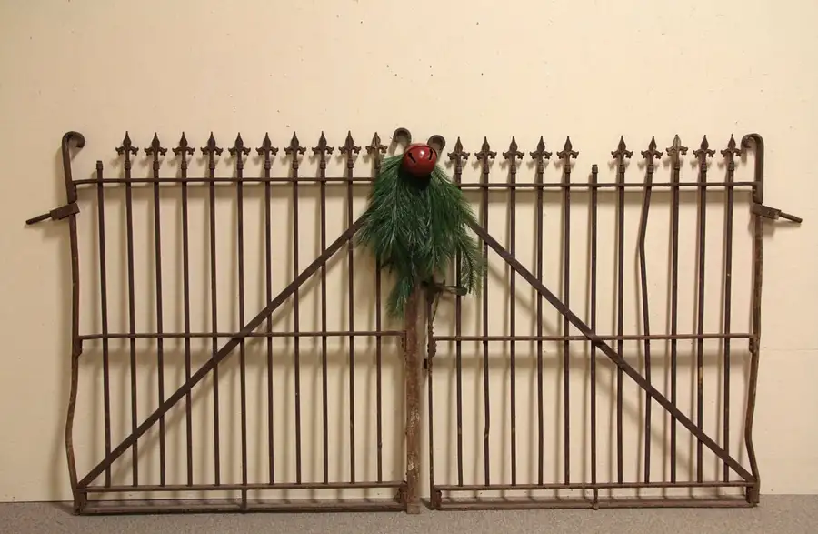 Main image of Pair of Antique Wrought Iron 8' 8" Gates