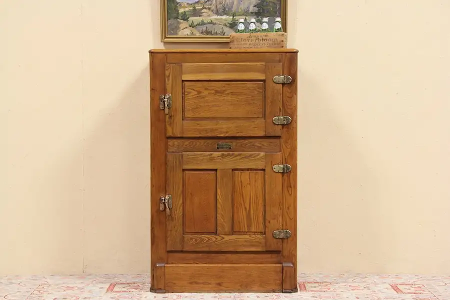 Main image of Oak 1900 Antique Michigan Ice Box