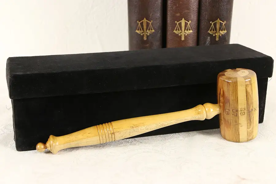 Main image of Gavel Made from 20 Species of Wood, Presentation Box, St. Paul Hill Estate