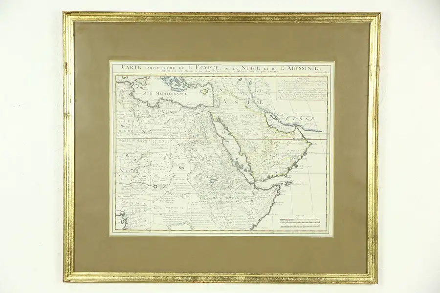 Main image of French Hand Colored Africa Map of Egypt, Nubia & Abyssinia or Ethiopia