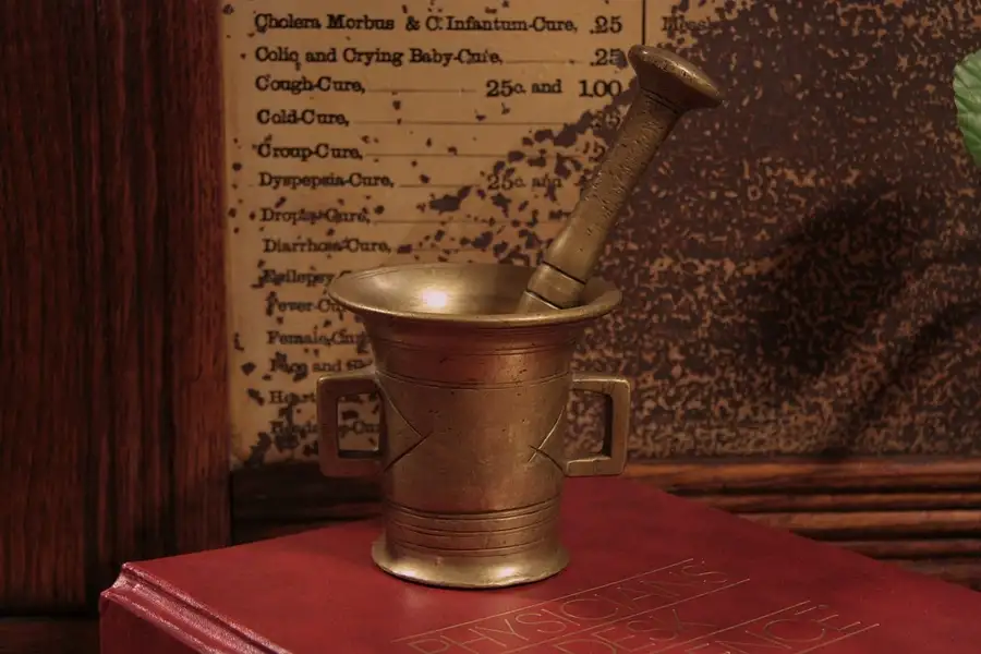 Main image of Victorian Apothecary Brass Mortar & Pestle