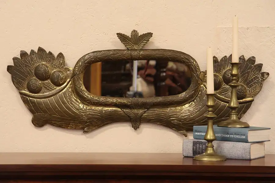 Main image of American Empire 1815 Brass Wall Mirror