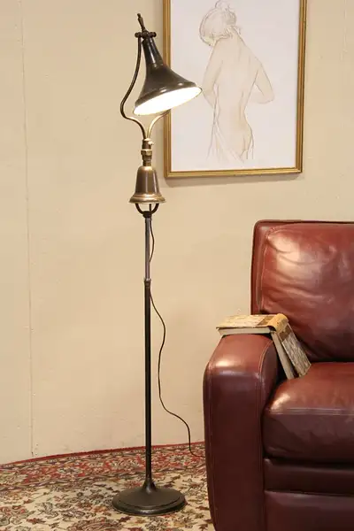Main image of Ross Industrial Physician Doctor 1930's Floor Lamp