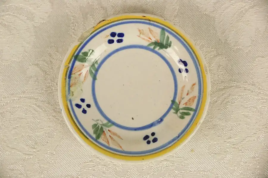Main image of Henriot Quimper Signed Butter Pat, Hand Painted, Brittany, France