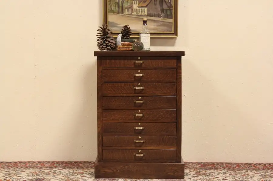 Main image of Oak 1900 Map Chest, Print or Document File