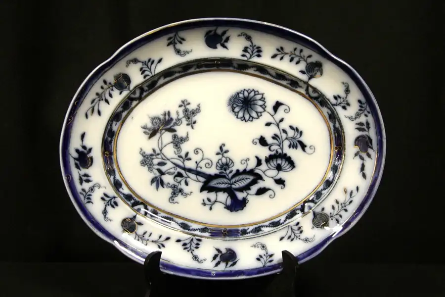 Main image of Grimwades Carro 1890 Antique Flow Blue 11 1/2" China Platter