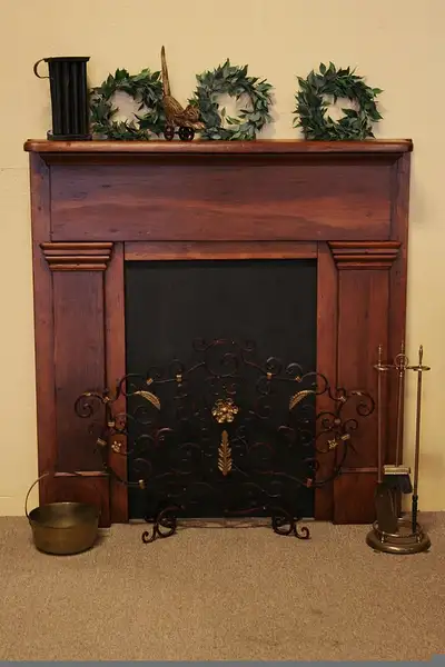 Main image of Primitive Country Pine Fireplace Antique Mantel 1850