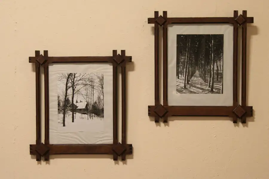 Main image of Pair 1880 Tramp Art Picture or Portrait Frames