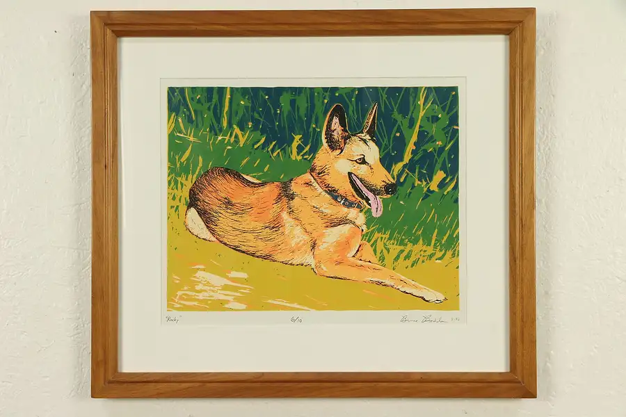 Main image of Rocky, Original Serigraph or Silk Screen Dog Print, Bodden 1992