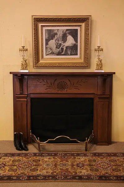 Main image of Victorian Eastlake 1885 Oak Fireplace Mantel