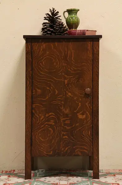 Main image of Arts & Crafts Mission Oak Music or Bathroom Cabinet
