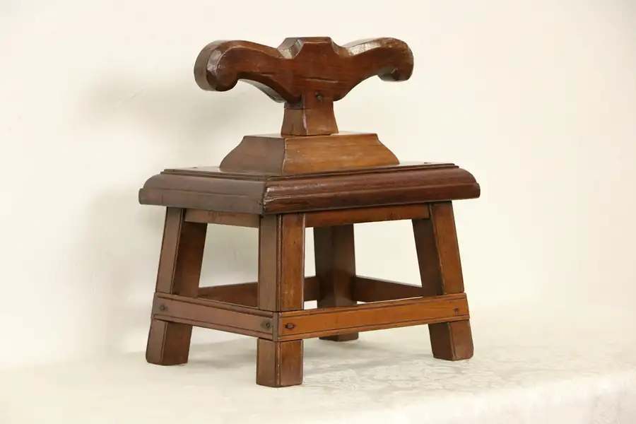 Main image of Carved Teak Mystery Press for Spices, Drugs, Cheese?