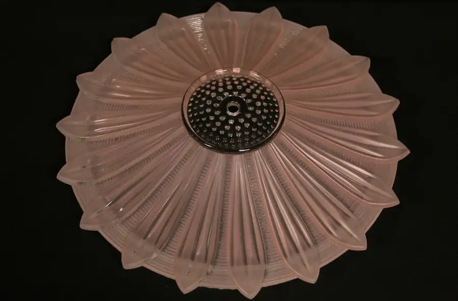 Main image of Art Deco 1930's Etched Glass Shade for Ceiling Fixture