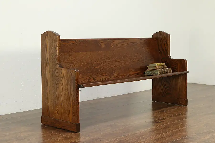 Main image of Oak & Ash 1915 Antique 6' Pew or Hall Bench