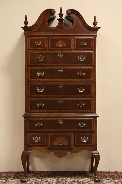 Main image of Georgian Vintage Mahogany Tall Chest on Chest, Claw Feet
