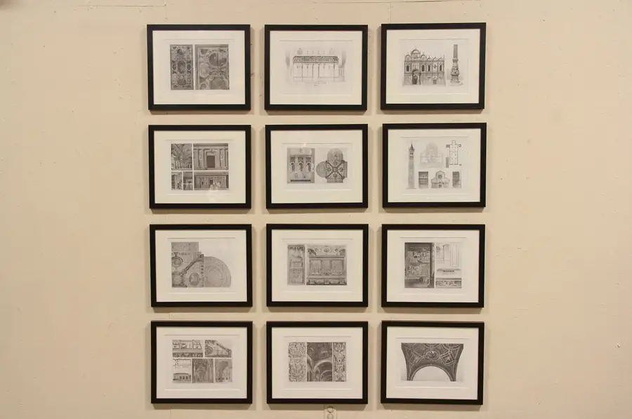 Main image of Set of 12 Italian Architectural Drawings, Engraved in France Early 1800's