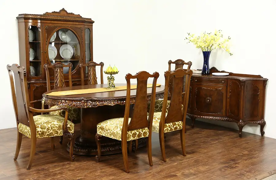 Main image of Romweber Louis XV de Gaulle Sideboard & China ONLY Sold 12-9-16