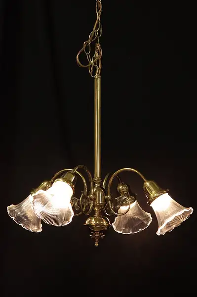 Main image of Victorian Brass Ceiling Light Fixture
