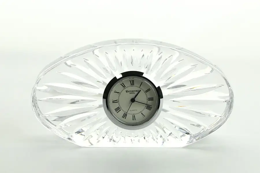 Main image of Waterford Signed Crystal Oval Clock