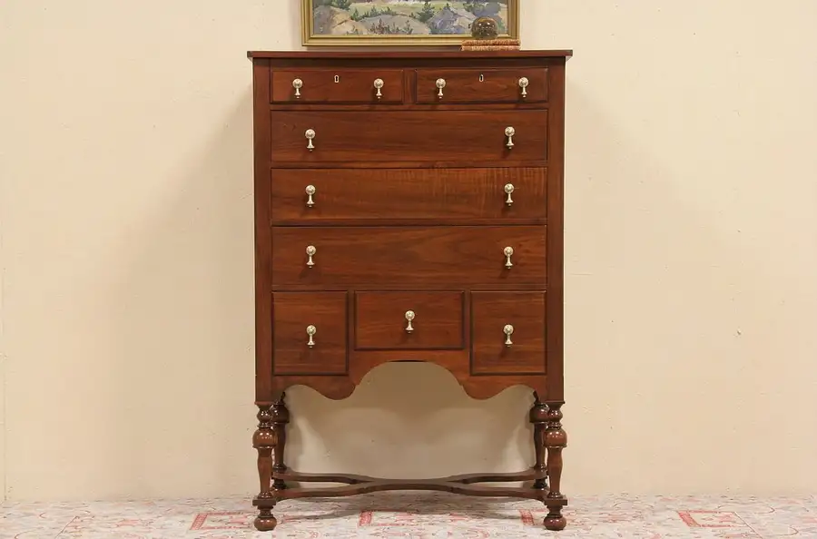 Main image of Henry VIII Style Antique 1920's Tall Chest