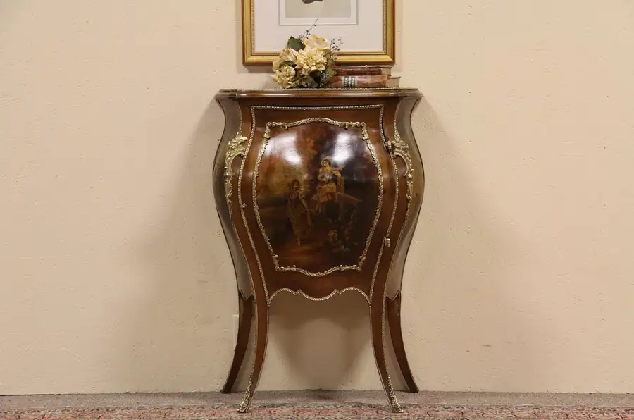 Main image of Vernis Martin Bombe Painted Music Cabinet