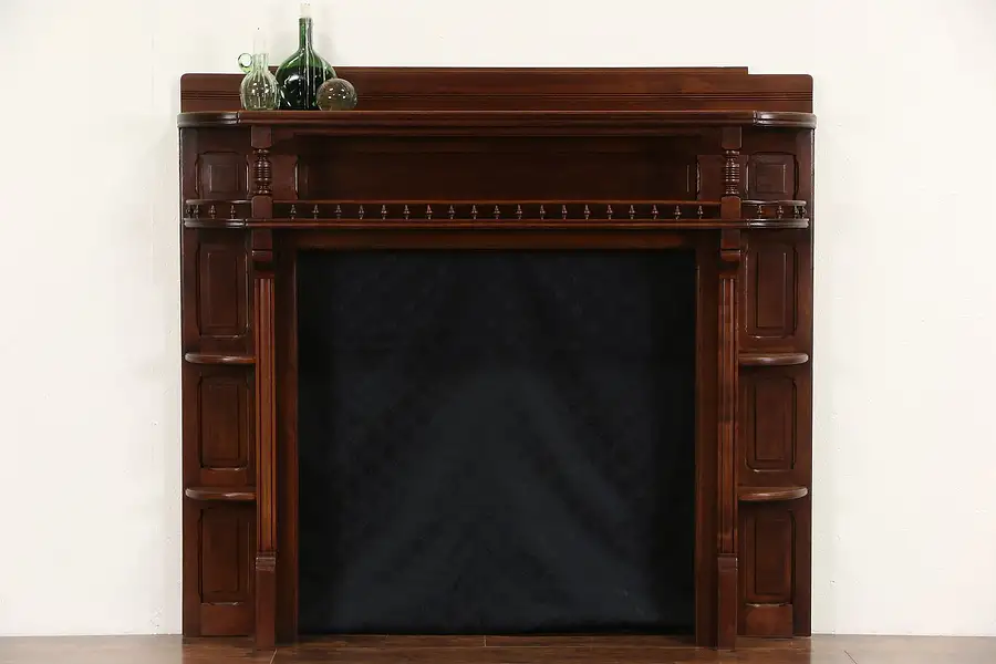 Main image of Victorian 1880 Antique Architectural Salvage Fireplace Mantel & Surround