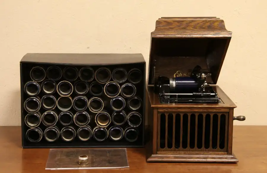 Main image of Edison Phonograph Amberola Cylinder Player