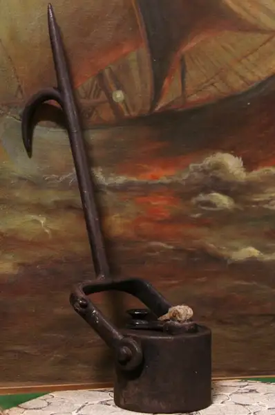 Main image of Mid 1800's Hanging or Standing Ship's Whale Oil Lamp