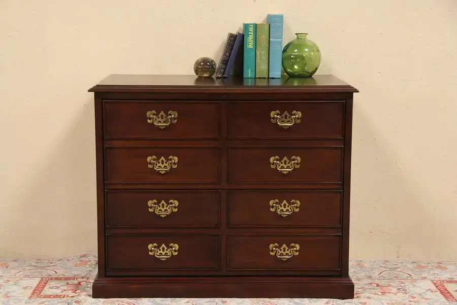 Main image of Traditional "Sligh" Mahogany Vintage Lateral File Cabinet
