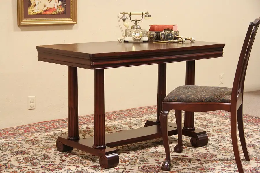 Main image of Classical 1900 Antique Library Table Writing Desk