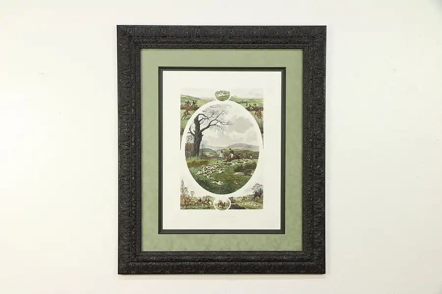 Main image of A Day with the Harriers, Fox Hunting Print, Pub. 1852, Custom Frame